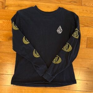 Volcom Navy Long Sleeve Kids Shirt